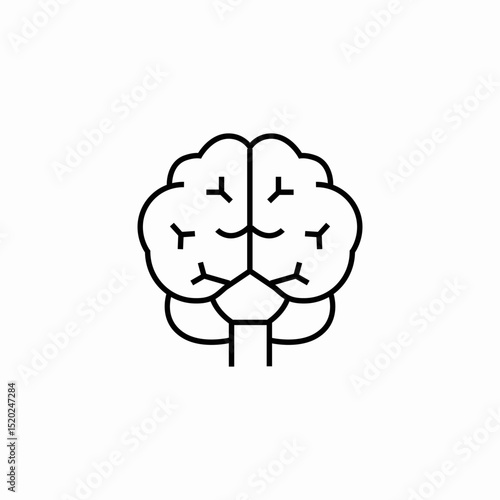full brain icon sign vector