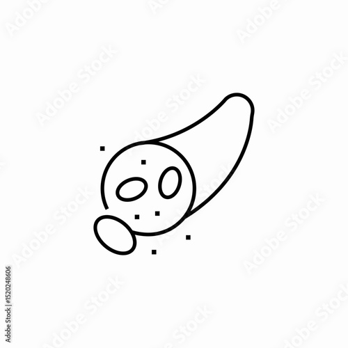 pancreas organ cells icon sign vector