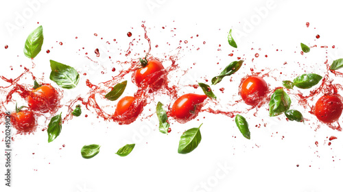 Tomato splash isolated on white background