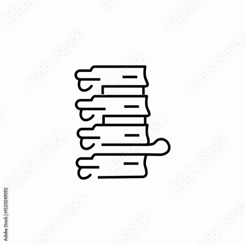 spinal cord herniated icon sign vector