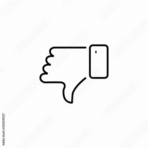 thumbs down dislike icon sign vector