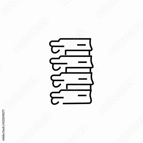 vertebrae spinal column icon sign vector