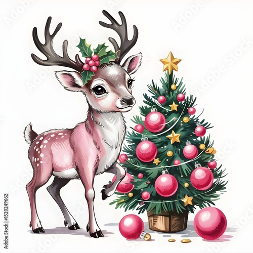 santa claus and reindeer