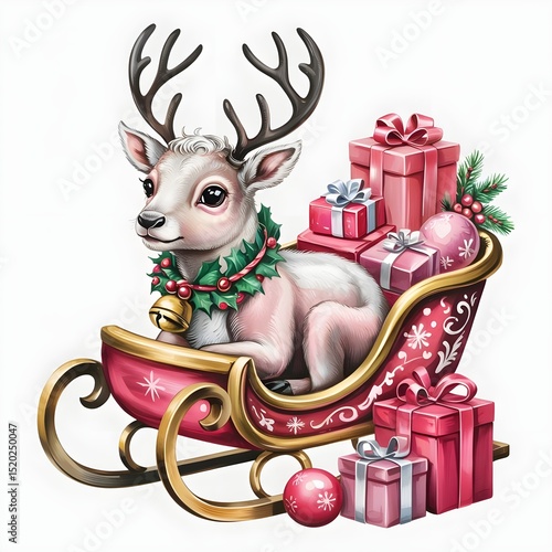 santa claus and reindeer