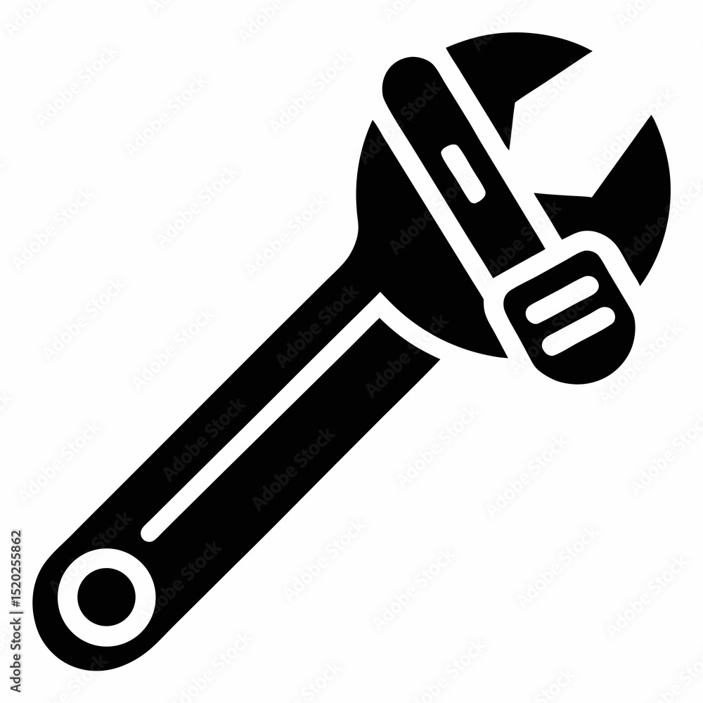 hand holding wrench Vector icon illustration silhouette Graphics design image white background hand holding wrench Vector icon illustration silhouette Graphics design image white background