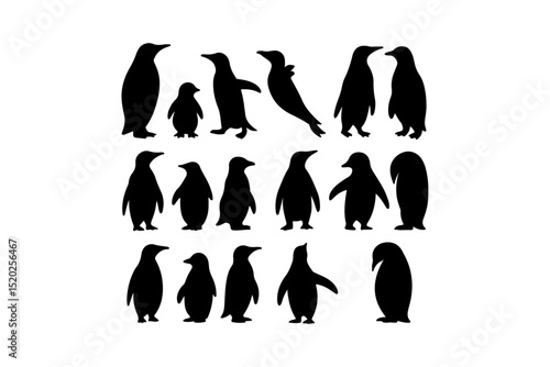  penguin silhouettes