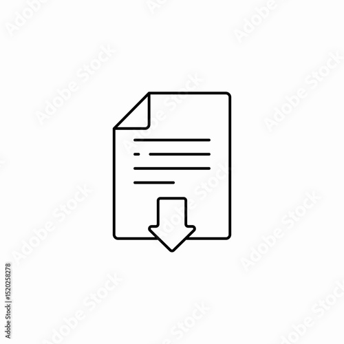 download document icon sign vector
