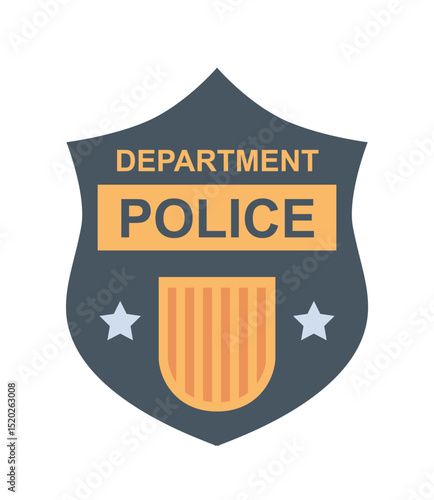 Police department badge icon design. Vector illustration