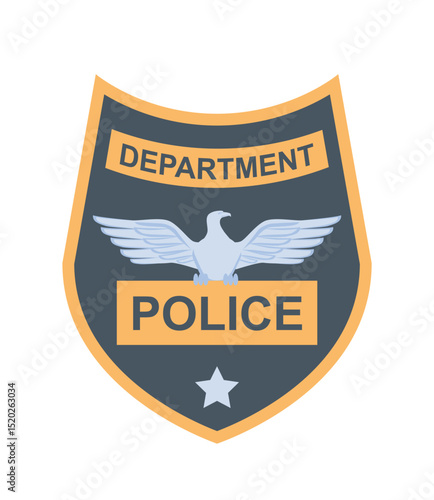 Police department badge emblem design. Vector illustration