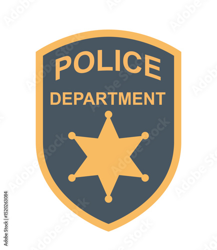 Police department badge symbol icon. Vector illustration