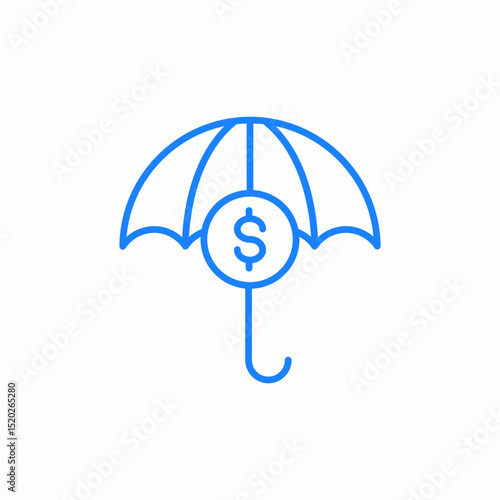 financial protection insurance icon sign vector