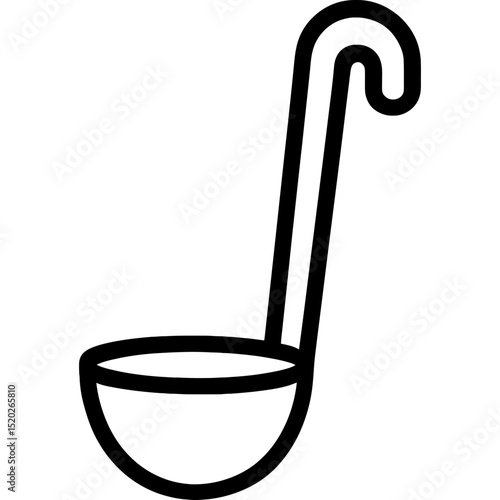 Minimal vector icon of a kitchen ladle