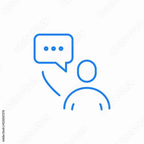 person speech bubble icon sign vector