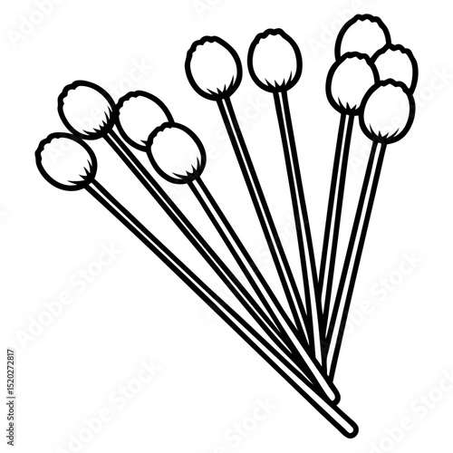 Cotton Swabs Icon – Clean Vector on White