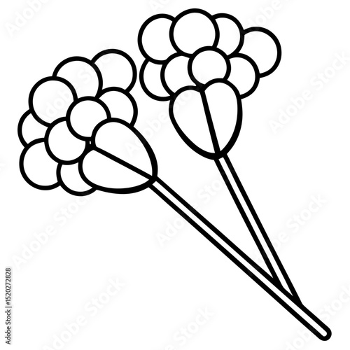 Cotton Swabs Icon – Clean Vector on White