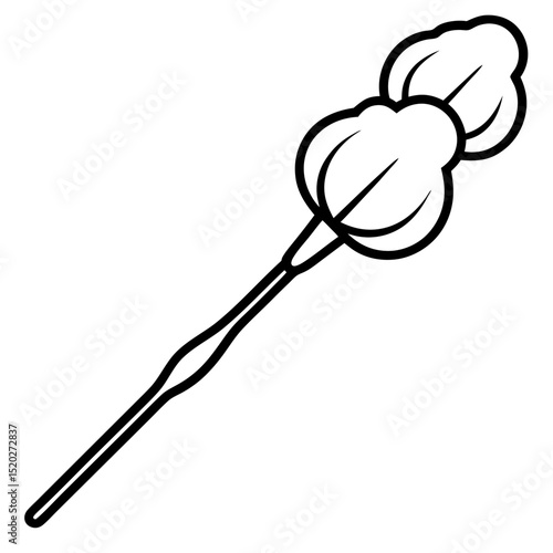Cotton Swabs Icon – Clean Vector on White