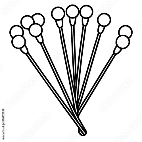 Cotton Swabs Icon – Clean Vector on White