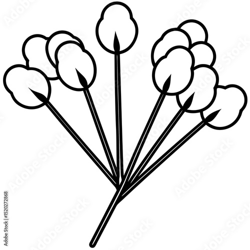 Cotton Swabs Icon – Clean Vector on White