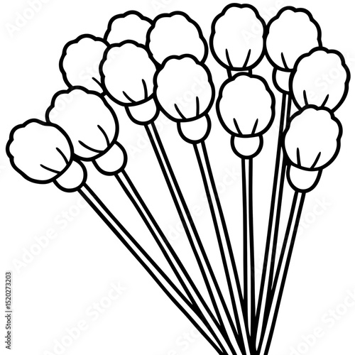 Minimal Cotton Swabs Illustration – White Background
