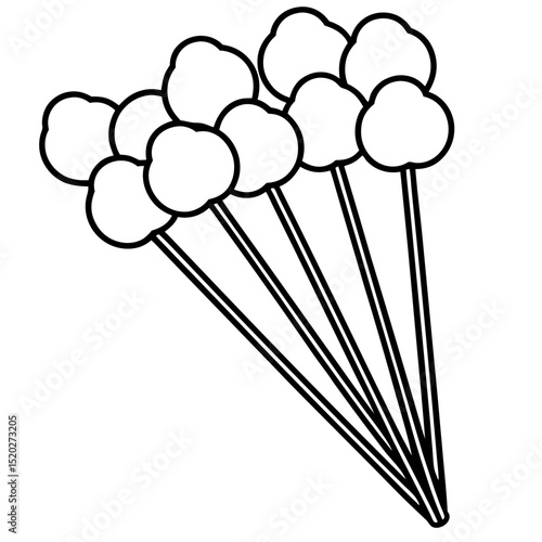 Minimal Cotton Swabs Illustration – White Background