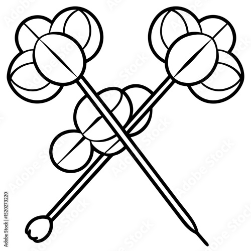 Minimal Cotton Swabs Illustration – White Background