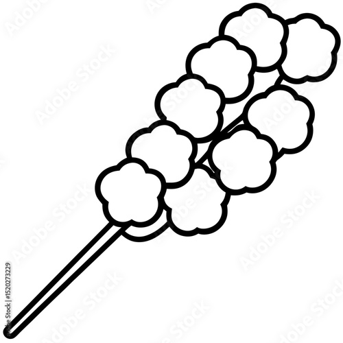 Minimal Cotton Swabs Illustration – White Background