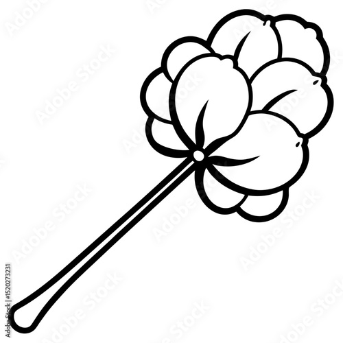 Minimal Cotton Swabs Illustration – White Background