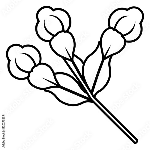 Minimal Cotton Swabs Illustration – White Background