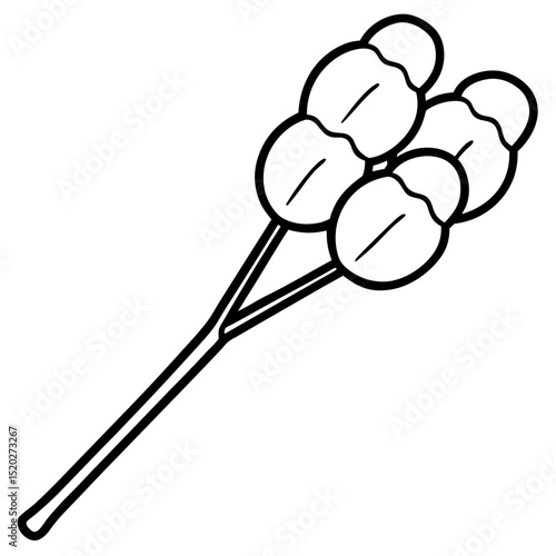 Minimal Cotton Swabs Illustration – White Background