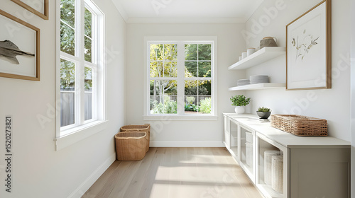 Wallpaper Mural Bright White Laundry Room With Natural Light Torontodigital.ca