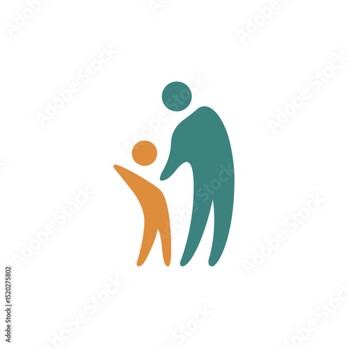 A Helping Hand Child and Adult Silhouette