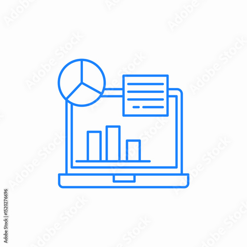 data analysis report icon sign vector