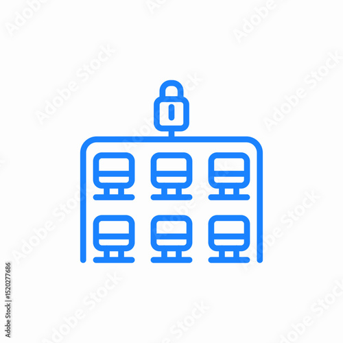 server rack security icon sign vector