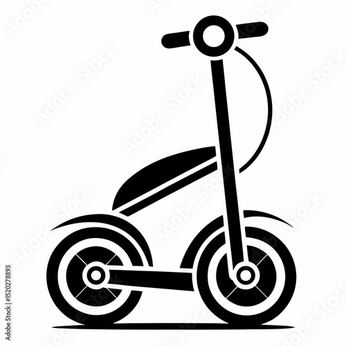 vintage bicycle icon Vector icon illustration silhouette Graphics design image white background