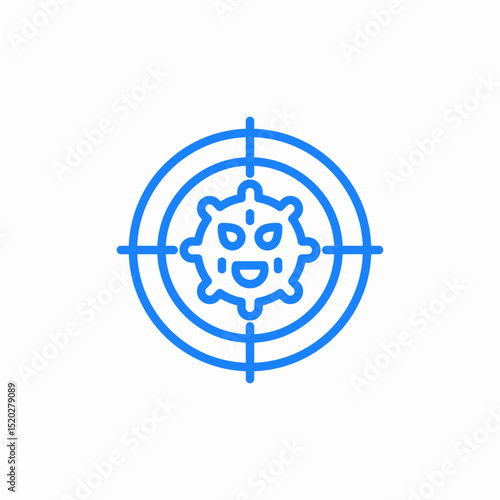 virus target icon sign vector
