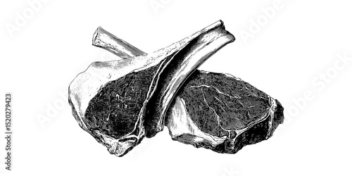 Vintage engraved illustration of shellfish showcasing intricate details in a classic design style