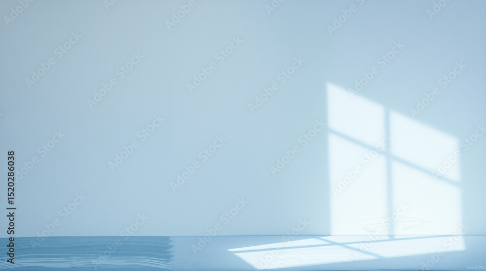 Obraz premium Light blue background with a soft gradient and calming tone.