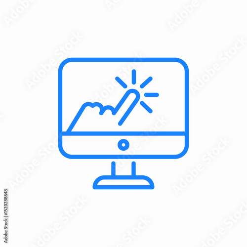 hand click icon sign vector