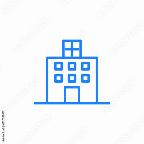 hospital building icon sign vector