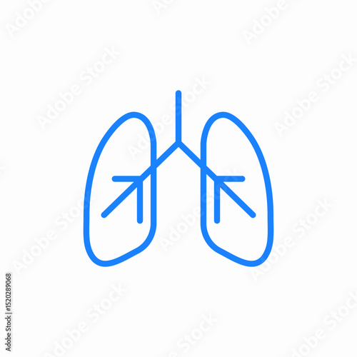 human lungs icon sign vector