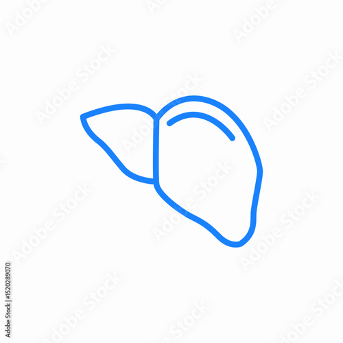 human liver icon sign vector
