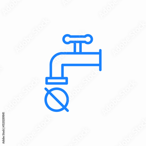no water supply icon sign vector