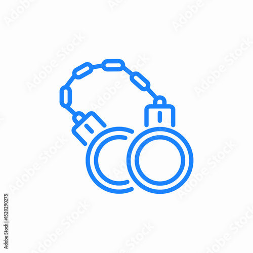 police handcuffs icon sign vector