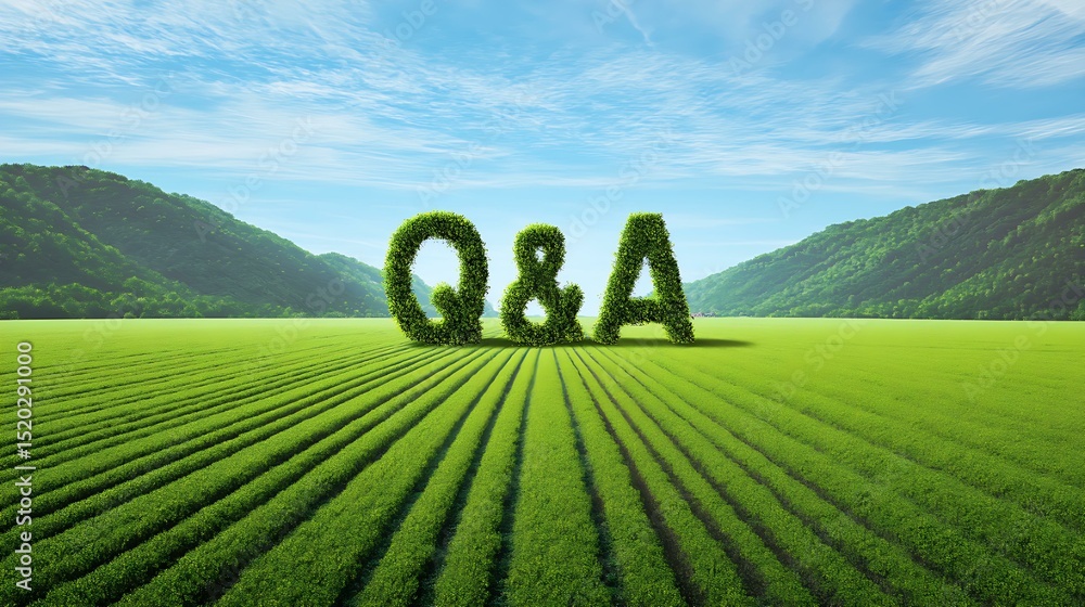 custom made wallpaper toronto digitalGreen Landscape Q&A: Nature Field, Agriculture, and Sustainability in Vibrant Rural Scene Under Scenic Sky with Trees and Meadow
