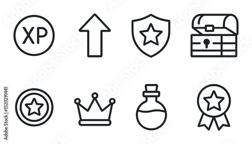 Green tech outline icons set – sustainable, eco-friendly technology symbols