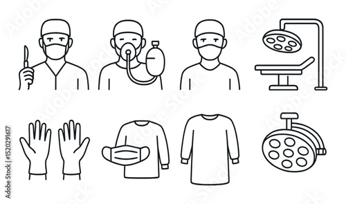 Mood tracker icons set – outline, emotion and wellness monitoring symbols