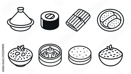 Human rights line icons set – outline, justice and equality symbols for advocacy