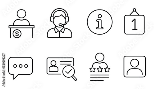 Medical services line icons set – outline, healthcare and hospital symbols