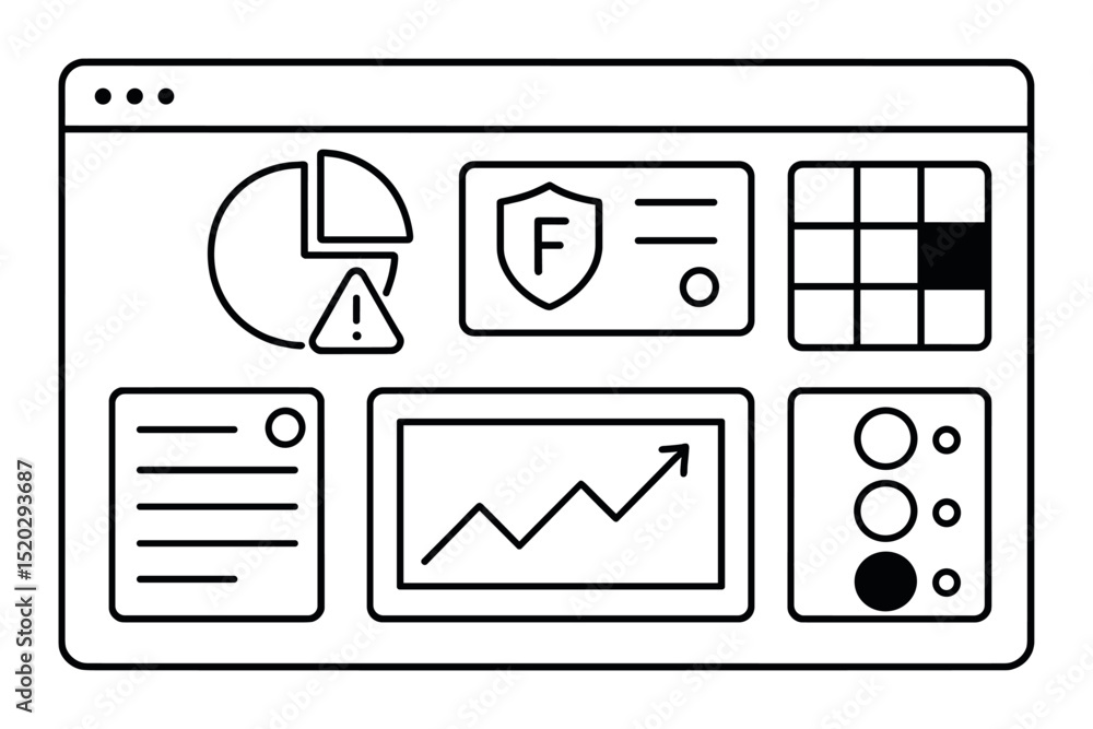 Risk and safety outline icons set – silhouette, protection and hazard management symbols Risk and safety outline icons set – silhouette, protection and hazard management symbols