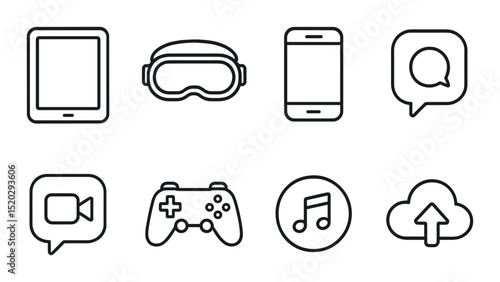 Track and field linear icons set – athletics, sports symbols for training and competition